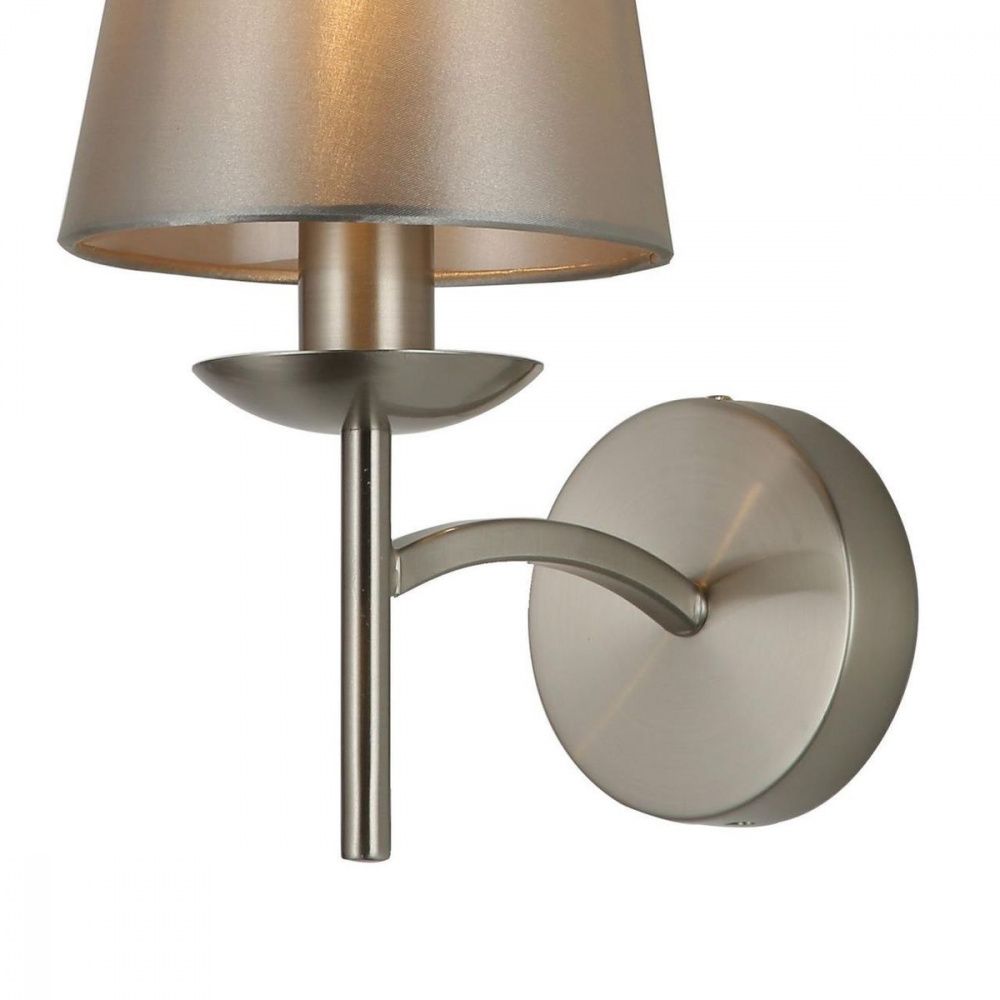 Бра F-Promo Velum 2906-1W, D210*W140*H290, никеля, плафон из серой атласной ткани