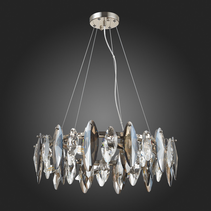 Люстра подвесная 60 см, 320W, ST LUCE ANCONA SL1227.103.08 Никель