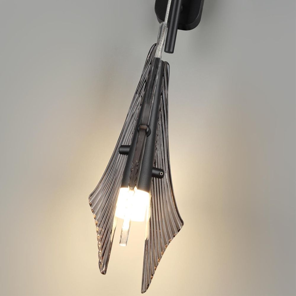 Бра 17,5*12,5*26,6-45 см, 1*LED*6W, 3000K, Odeon Light Afalina 5442/6WL, черный