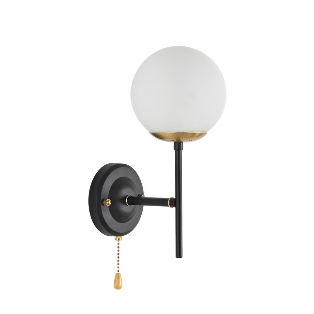 Бра 19*13*29- см, 1*E27*60W, Lumion Elrona 8375/1W, черный; латунь