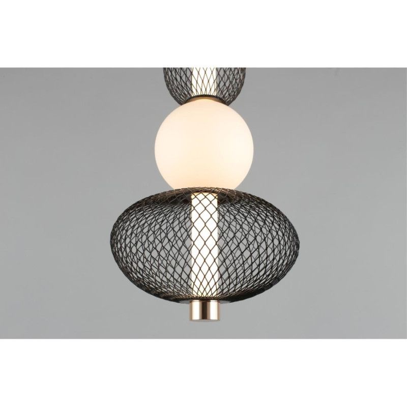 Подвесной светильник 22*70-160 см, 1*LED, 13W, 3000K, Aployt Nikusia APL.658.06.13, черный