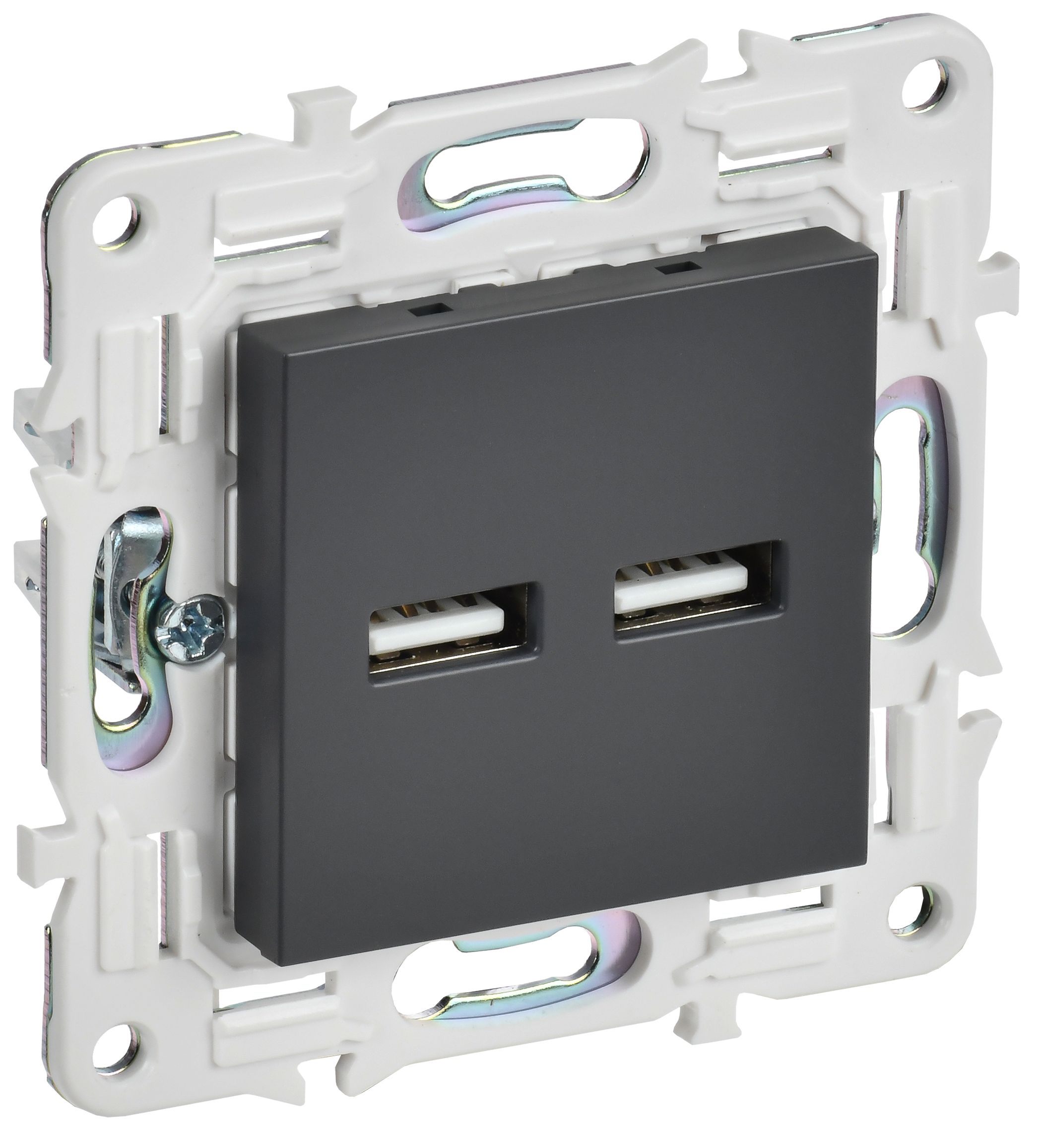 SKANDY Розетка USB A+A 3,1А SK-R15T титан IEK, SK-U21-D31-K48