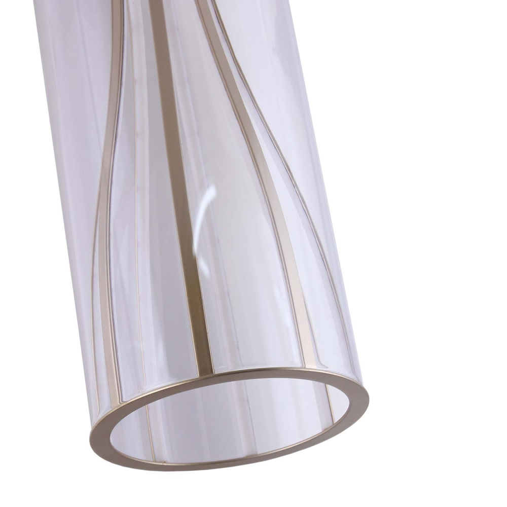 Подвес 15*50-150 см, 1*LED, 20W, 4000K, Favourite Striata 4626-1P, Матовое золото