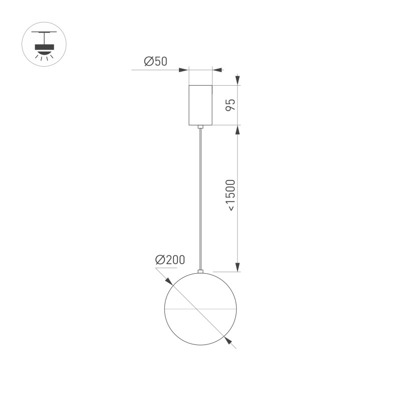 Подвесной светильник Arlight 035991 *20*179,5 см, 16W, белый (дневной)K,