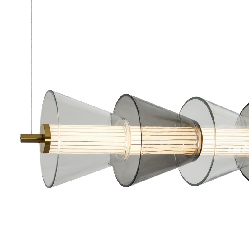 Светильник 90 см, 23W, 3000K, Freya Plum FR6137PL-L21BT1, латунь