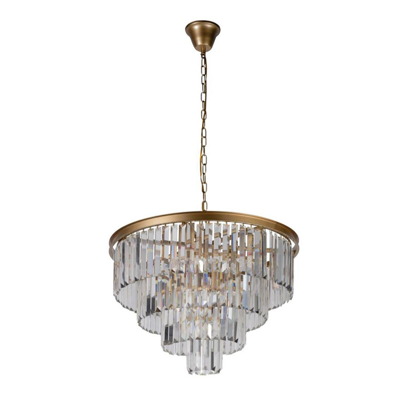Подвесная люстра Loft IT Prism Clear 10019/600C, диаметр 60 см, золото