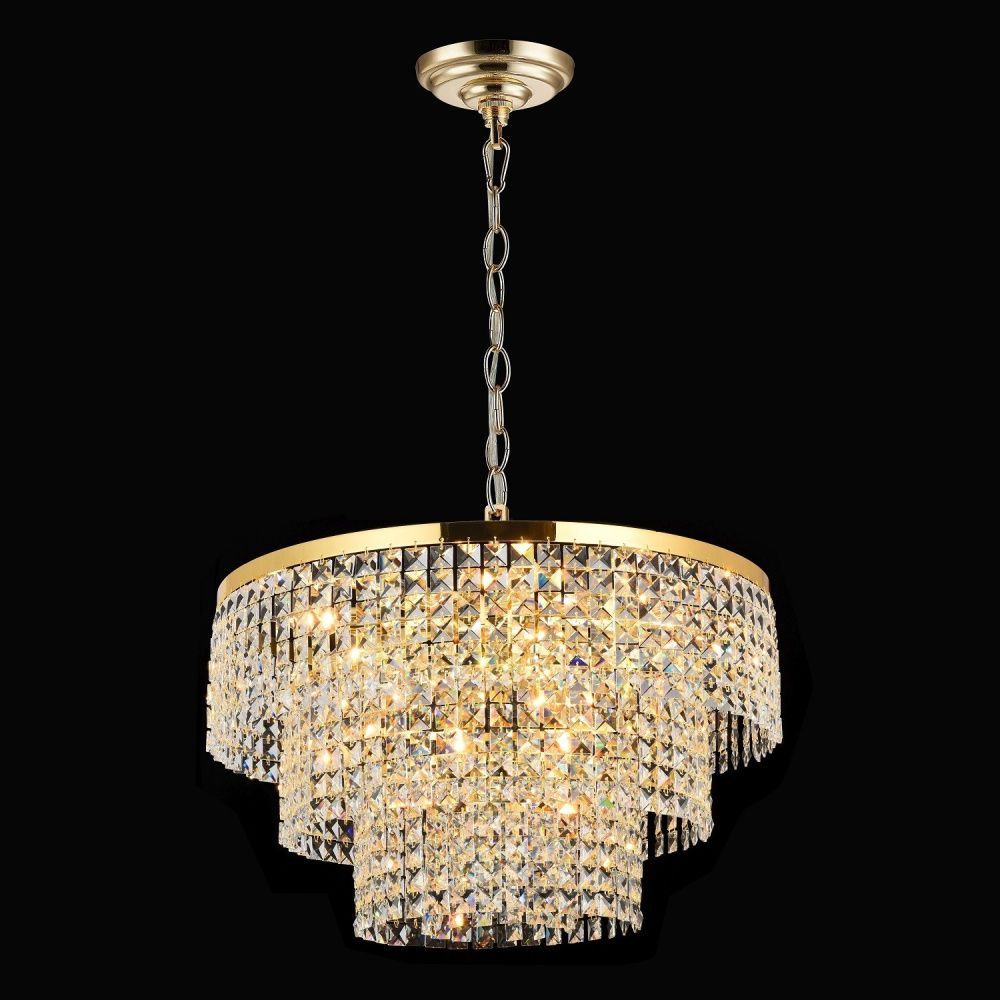 Люстра 60*60*95 см, 12*E14 Gerhort G22045/12SN+CL, Сатин