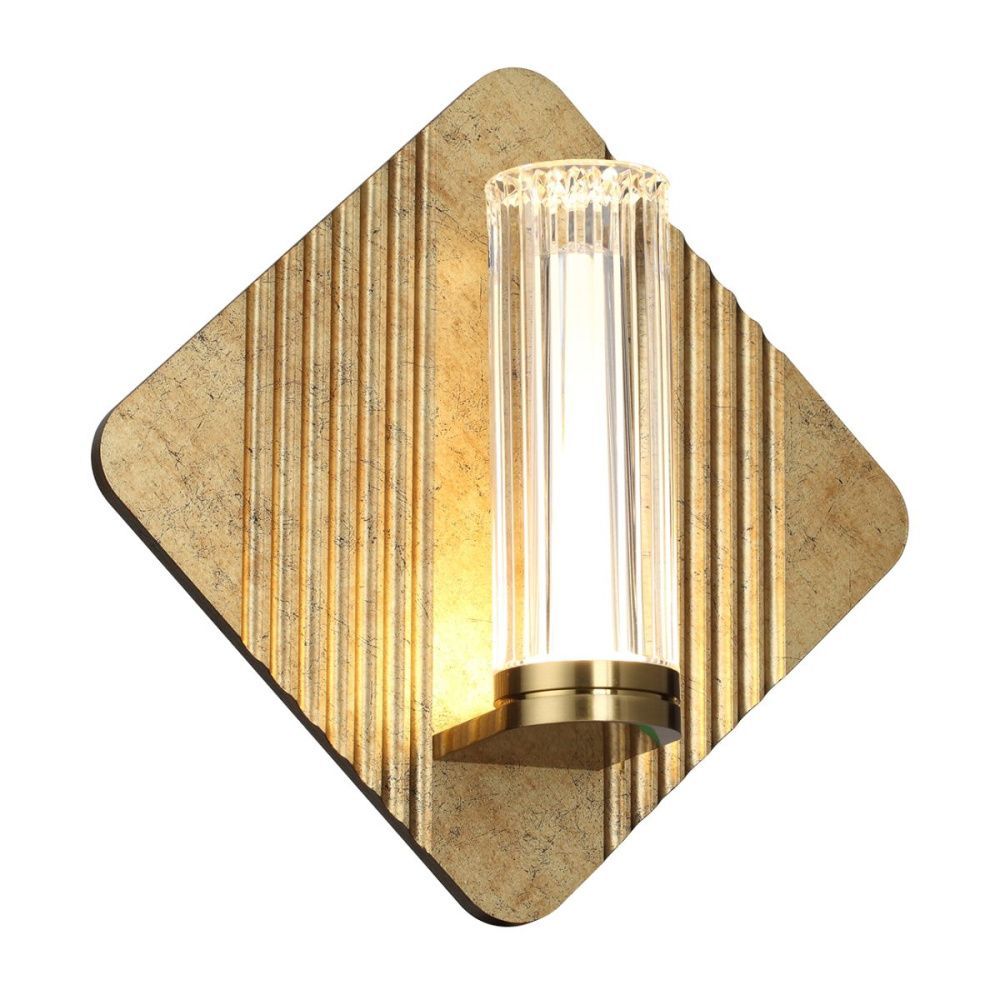 Настенный светильник 27 см, 6W, 4000K, Indigo Rilievo 14032/B/1W Gold V000198L, золото