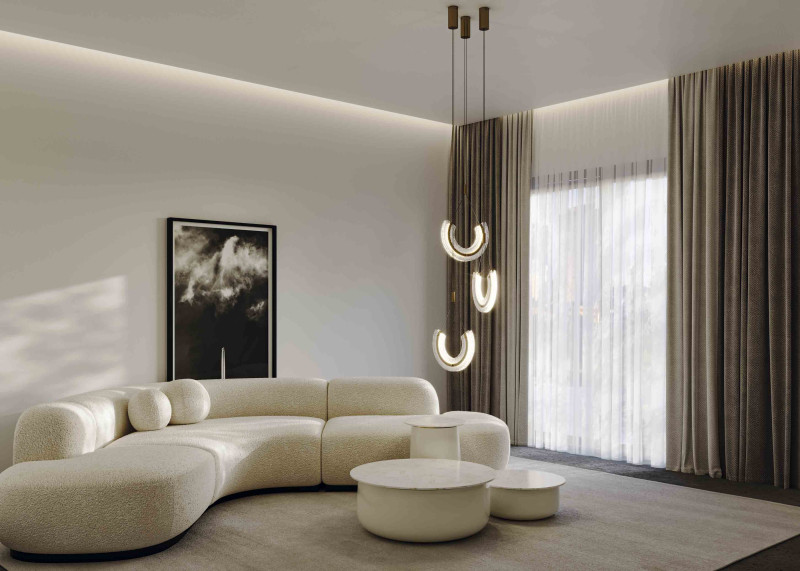 Подвесной светильник 32*6*186,5 см, LED, 18W, 3000К, Maytoni Maya P091PL-L18G3K1 золотой