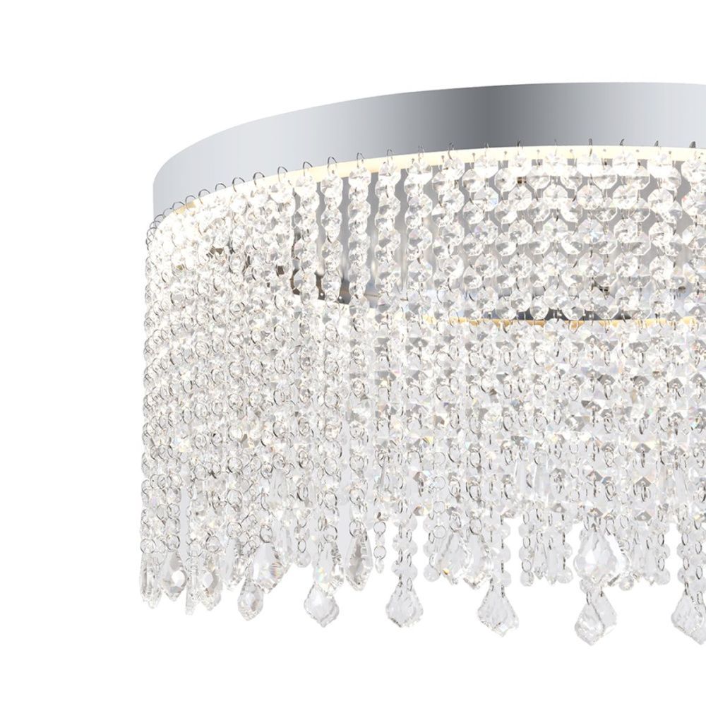 Потолочная люстра 60 см, 45W, 4500K, Indigo Diluvio 12055/1P Chrome V000192L, хром