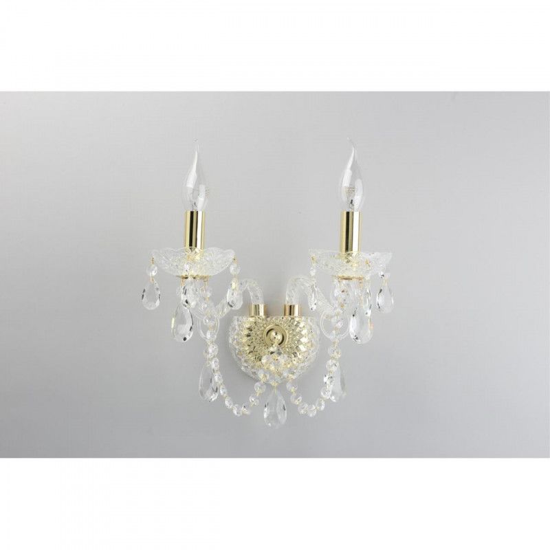 Бра 19*30*30 см, 2*E14, 40W, Aployt Koletta APL.755.11.02, золотой