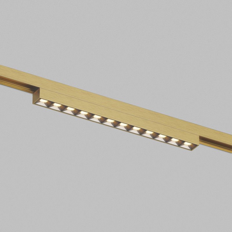 Светильник на шине 23,2*1,9*2,7 см, *LED*910Lm, 3000-4000-6000K, Denkirs Shine Grill Zigbee DK5971-SB, сатинированная латунь
