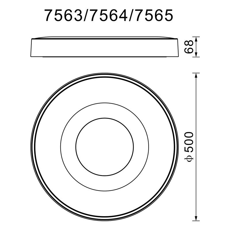 Светильник *50*6,8 см, LED *  80W, 3000К-6000К Mantra Coin 7563, белый