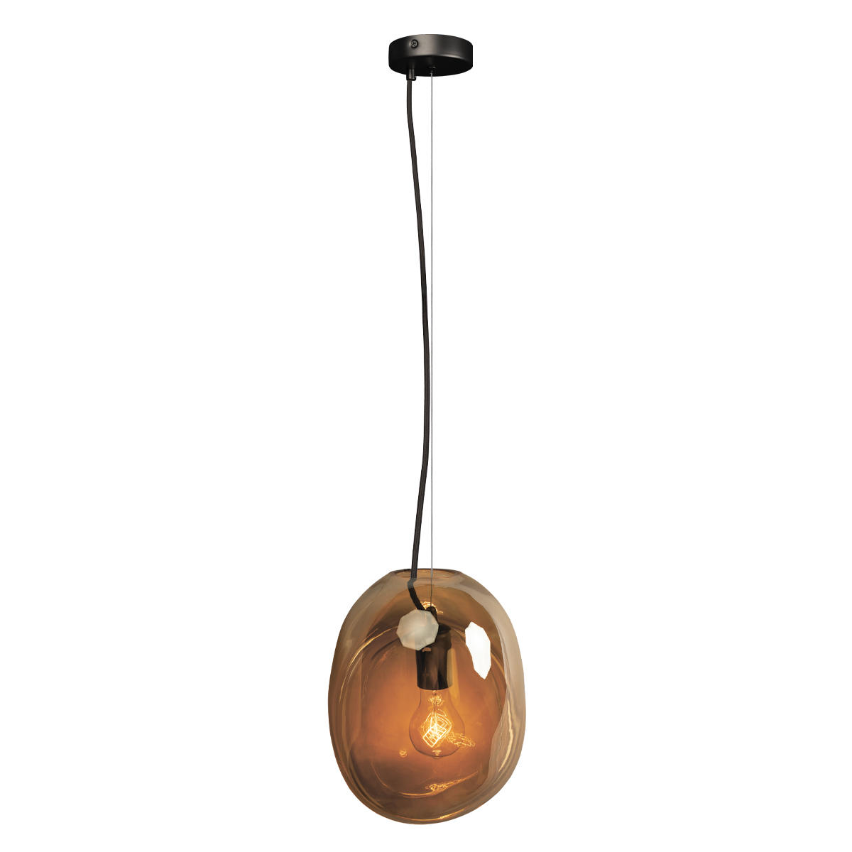 Подвесной светильник 25*25 см, 1*E27*40W  LOFT IT Gallo 10293 Amber черный