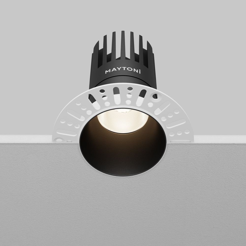 Встраиваемый светильник  DL122-15W-4K-TRS-B **-11,3 см, *LED*15W, 4000K, Maytoni technical Dip DL122-15W-4K-TRS-B, Черный