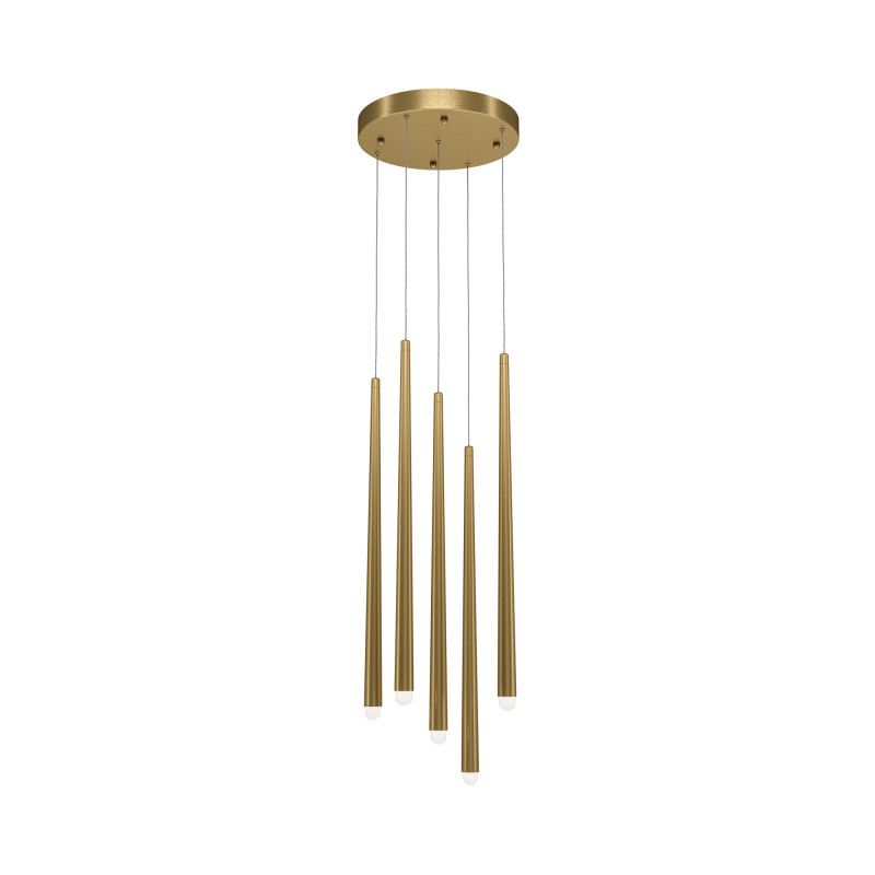 Подвесной светильник 32*32*369,3 см, LED, 31W, 2600К-3500К, Maytoni cascade MOD132PL-L30BSK латунный