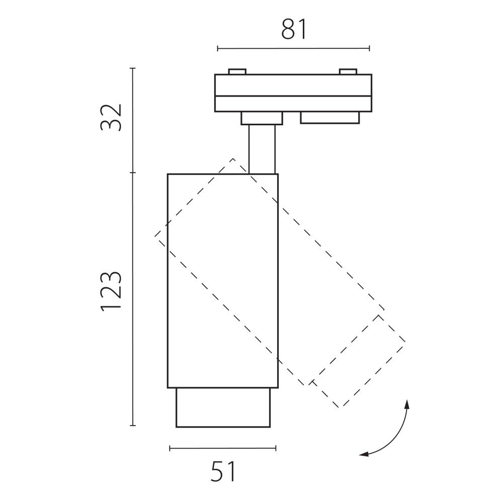 Светильник светодиодный трековый профессиональный с выбором мощности, цветовой температуры и угла освещения д/трековых систем BARRA Fuoco P+CCT Lightstar 218017