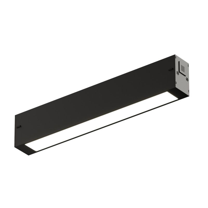 Трековый однофазный светильник 22 см, 9W, 3000K, Denkirs Simple Linear DK8103-BK, черный