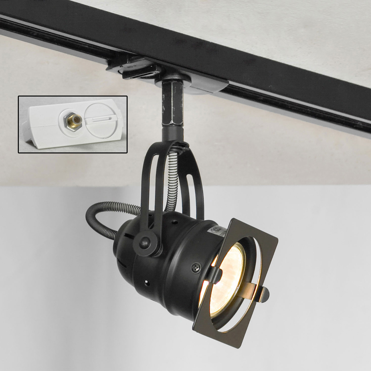 Трековый светильник однофазный Lussole LOFT Track Lights LSP-9118-TAW, GU10, 40W, черный плафон