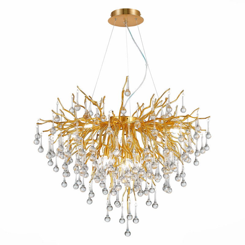 Люстра подвесная 80 см, 45W, 4000K ST LUCE ANZIO SL1651.203.09 Золотистый