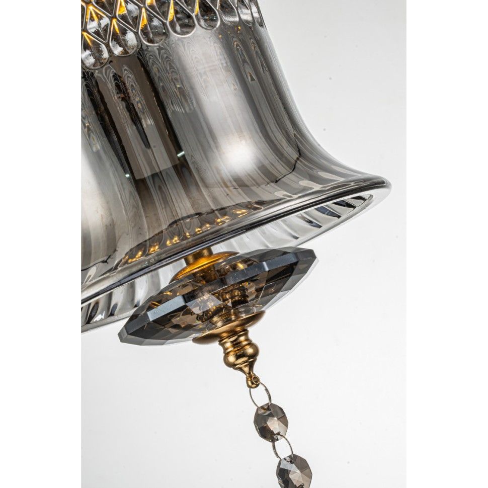 Подвесной светильник 15-84 см, LED*4W, 3000K, Belfast Herbison A1954-A3 GR GL, Черный