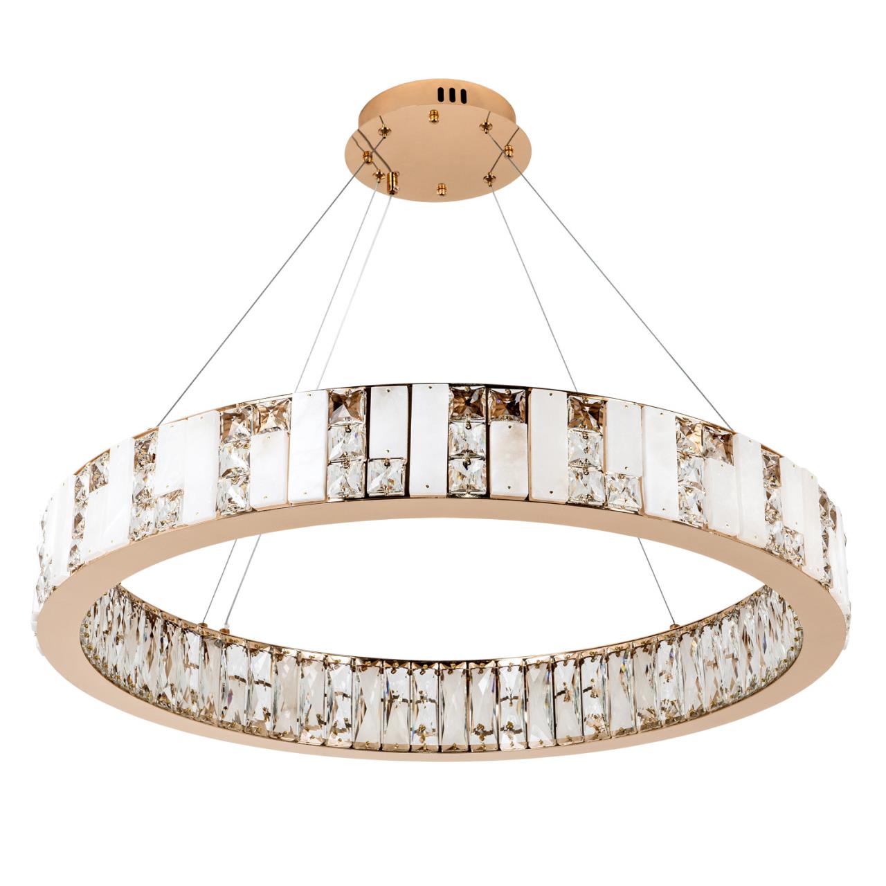 Подвесная люстра 80x50см, LED, 45Вт, 3000 / 6000K, Modelux ML.6985.800P GD Золото