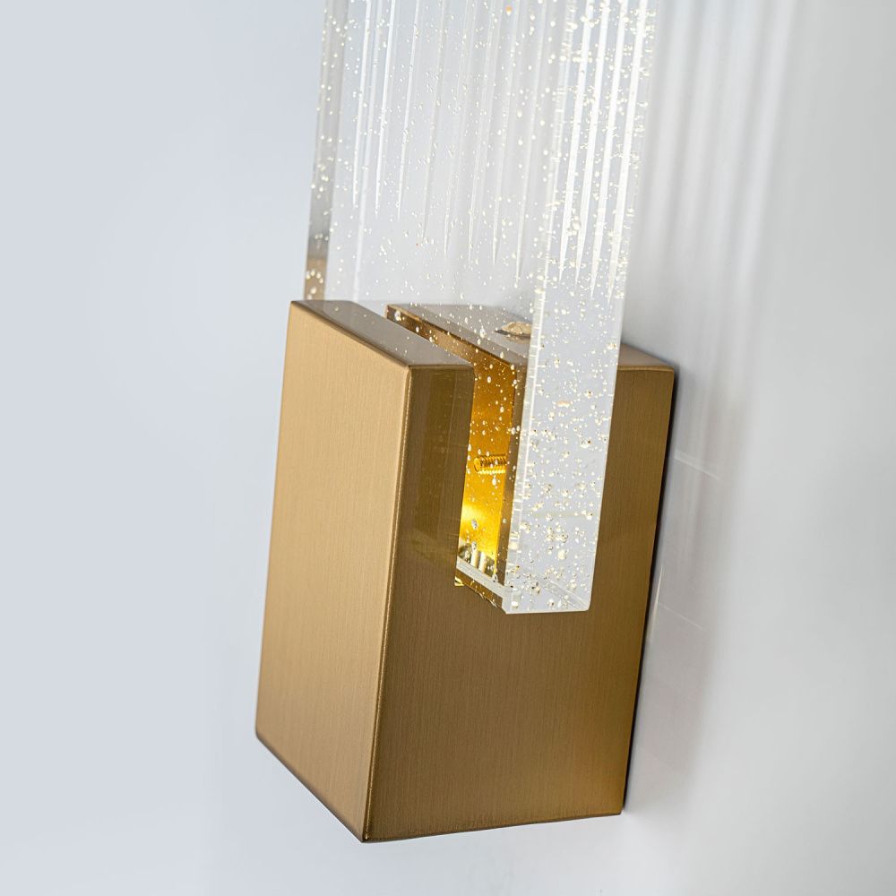 Настенный светильник 28 см, 5W, 4000K, MODESTYLE MS.1517.350 BS, латунь