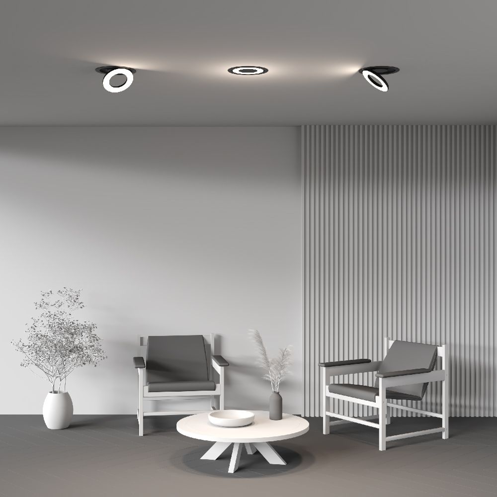 Встраиваемый светильник  DL102-12W4K-B **-3,6 см, *LED*12W, 4000K, Maytoni technical Vector DL102-12W4K-B, Черный