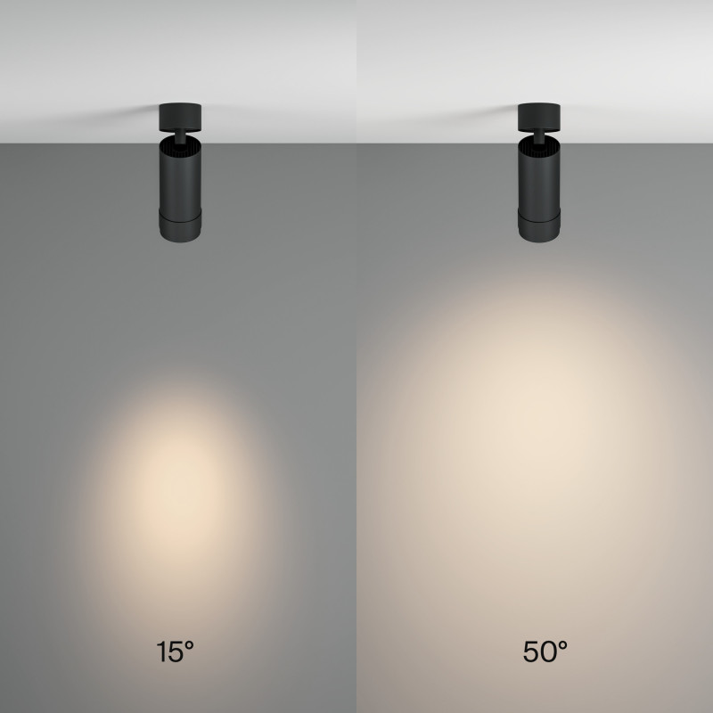 Светильник 6 см, 12W, 4000K, Maytoni Focus Zoom C055CL-L12W4K-Z-B, черный