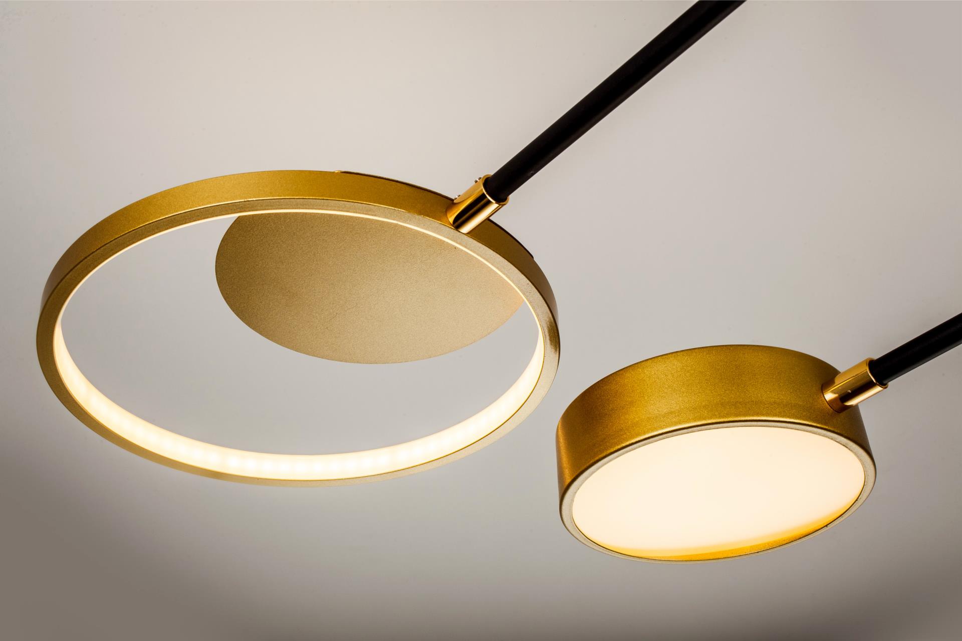 Светильник 140*120*20 см, LED 72W, 3000 / 6500К, Золото LED4U L2500-8