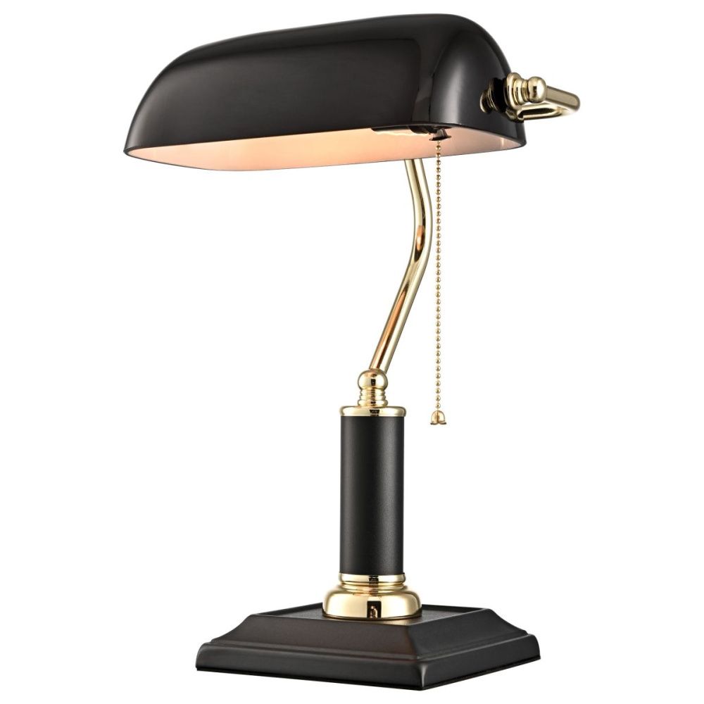Настольная лампа 38 см, Velante 324-024-01, черный-золото
