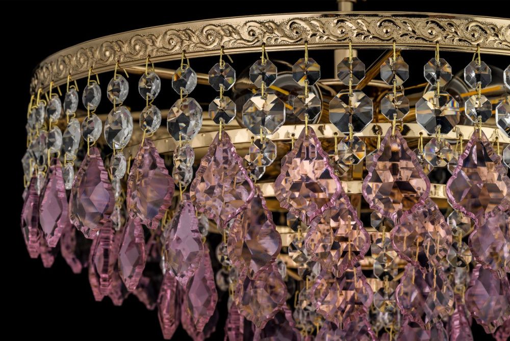 Люстра потолочная *38*32 см, 5*E27*60W, Arti Lampadari Castellana Gold Castellana E 1.3.38.603 G, золотой