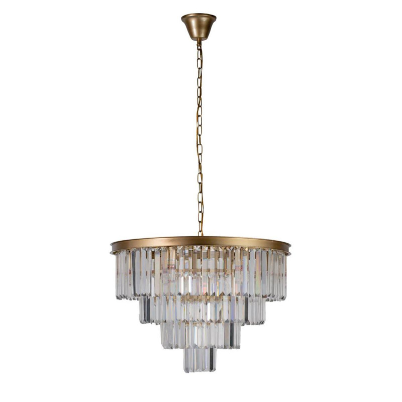 Подвесная люстра Loft IT Prism Clear 10019/600C, диаметр 60 см, золото