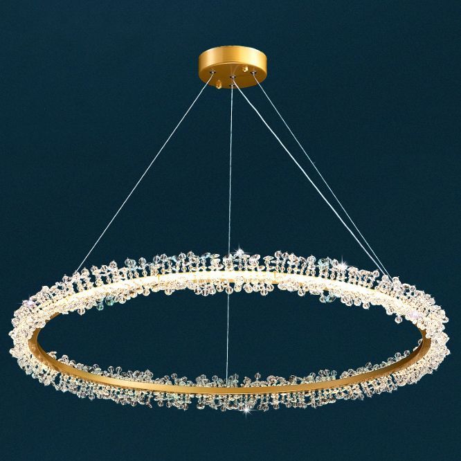 Подвесная люстра THERA D100 Gold 100*100*5 см, 1*LED*60W, ImperiumLoft THERA01, Золотистый