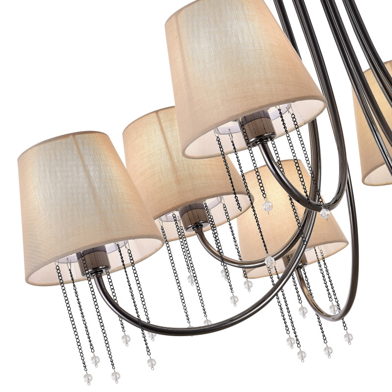 Люстра потолочная Evoluce Alluria SLE1118-802-08 Черный хром