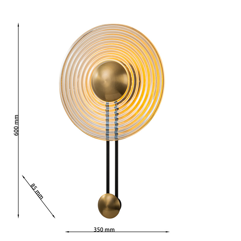 Бра 8,5*35*60 см, LED, 12W, 4000К, Favourite Ratten 4306-1W черный