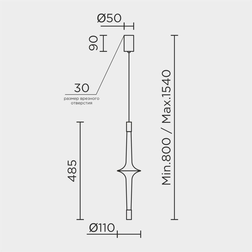 Подвесной светильник MODELUX ML.2550.1 BS