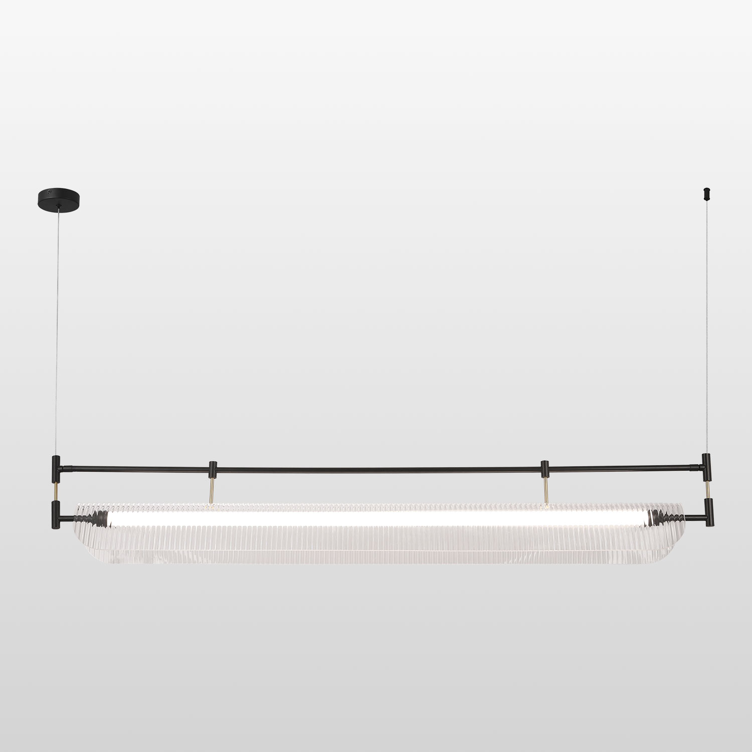 Линейно-подвесной светильник 120*10*170 см, 1*LED*25W 4000K черный Lussole Bradford LSP-7154