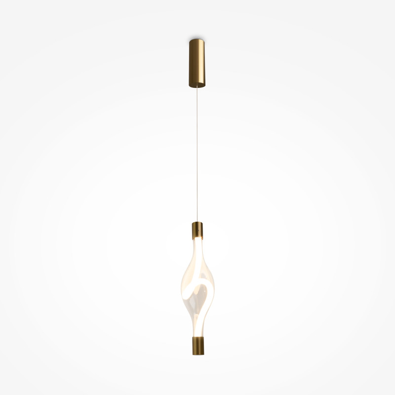 Подвесной светильник 12*12*364 см, LED, 3000К, Maytoni LOOP MOD290PL-L14BS3K латунный