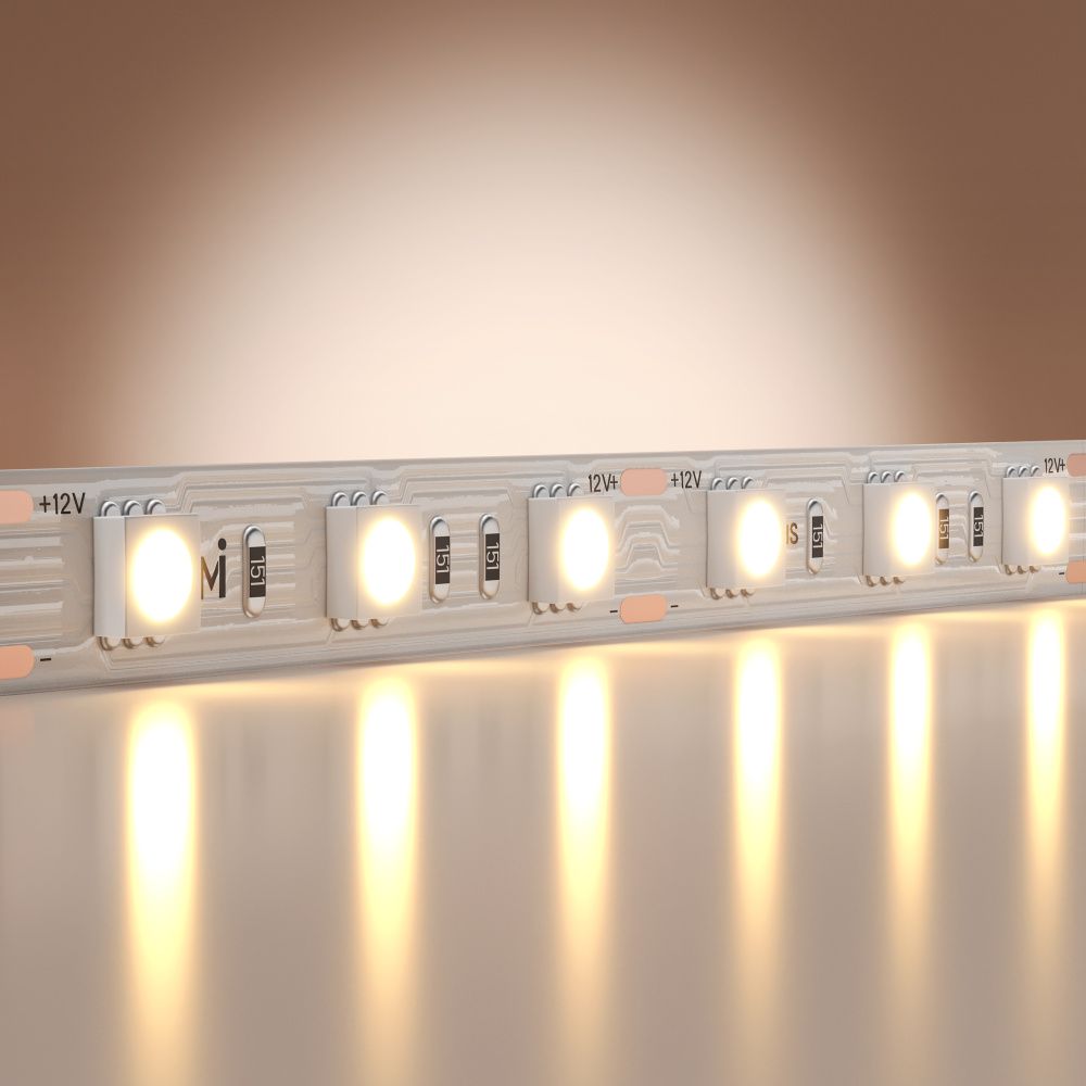 Светодиодная лента Base 12В 5050 14,4Вт/м 3000K 5м IP 20 201183 Maytoni Technical, цена за метр, катушкой по 5 м