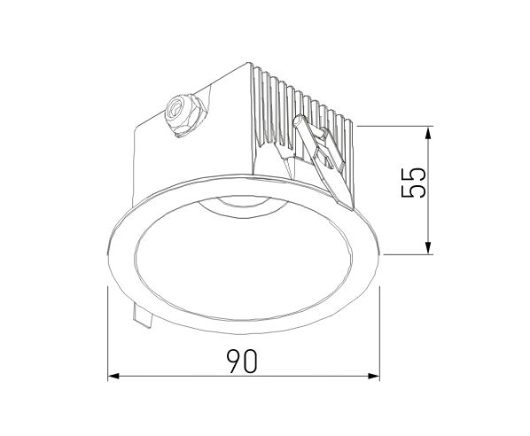 Светильник встраиваемый 9/7.5 см, LED 10W, 4000K, IP65, 780Lm Elektrostandard Light LED 3004 35159/U черный садово-парковый 