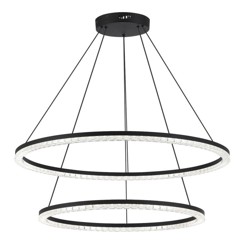 Каскадная люстра *85*-150 см, 2*LED, 96W, 4000K, ST-Luce Euclidics SL1018.403.02, черный