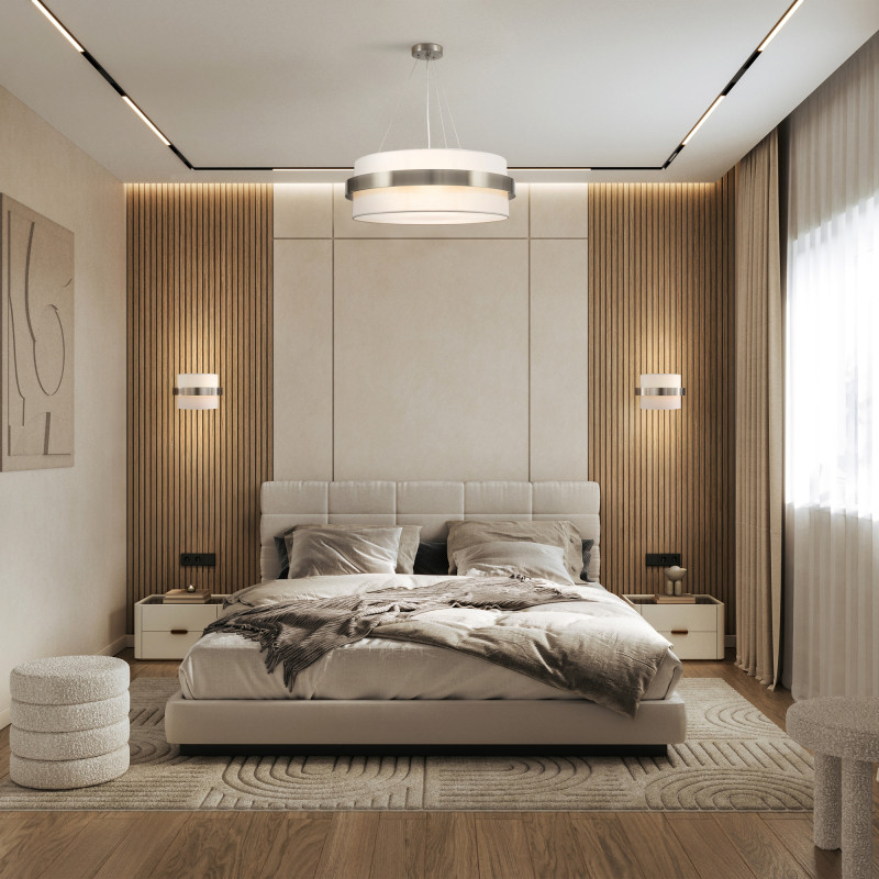 Люстра на штанге 45*45*34 см, 3*E14, 120W, Freya Bride FR5367CL-03N никель