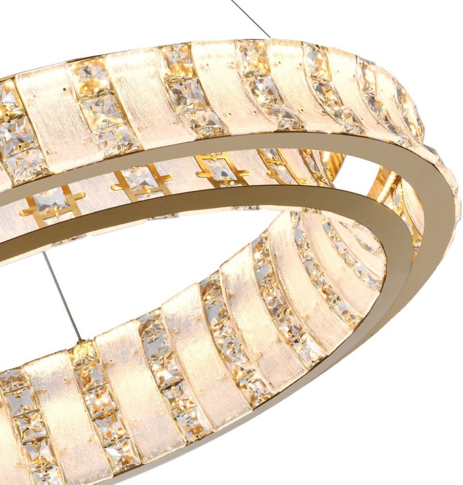 Люстра подвесная 80 см, 100W, 3000-6000K, Stilfort 4037/03/08P, золото