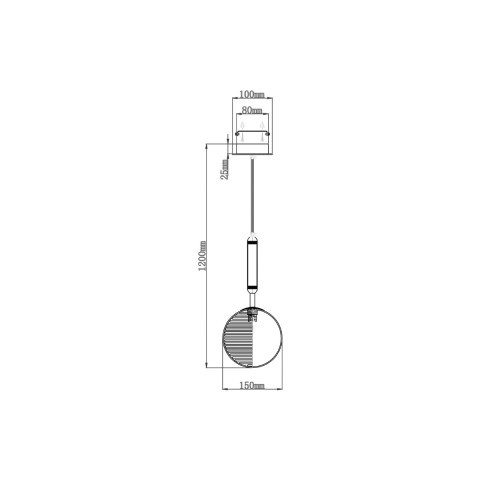 Подвесной светильник  15*120 см, 1*G9 золото Vele Luce Amore VL5484P01