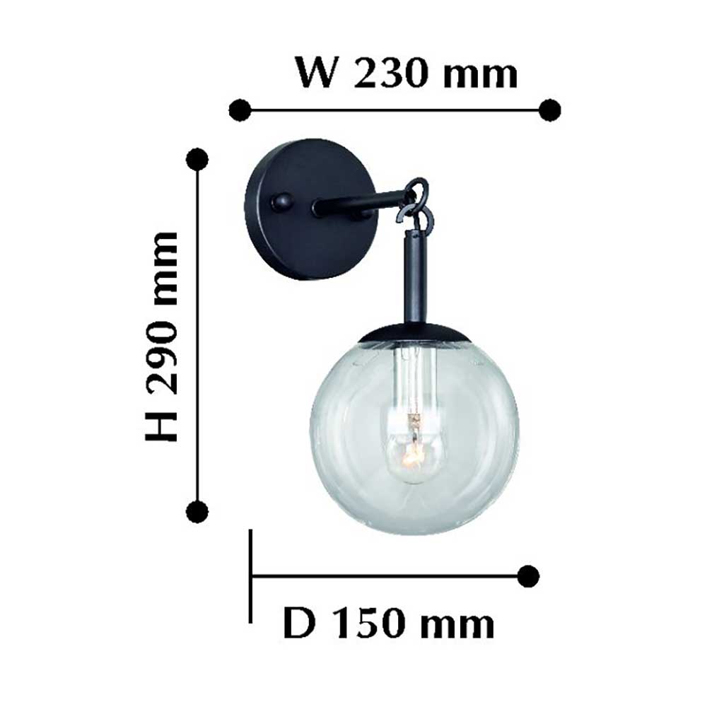 Бра F-Promo Cirque 2169-1W, D230*W150*H290, черный