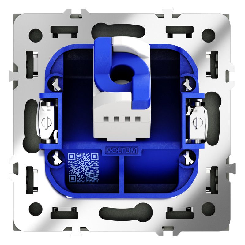 Розетка компьютерная встраиваемая Voltum S70 RJ45 кат.6, черный матовый пластик Soft touch VLS060108