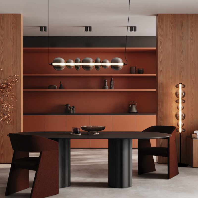 Подвесной светильник 117,5*20*325 см, LED, 40W, 3000К, Maytoni Futuro MOD307PL-L40BS3K латунный
