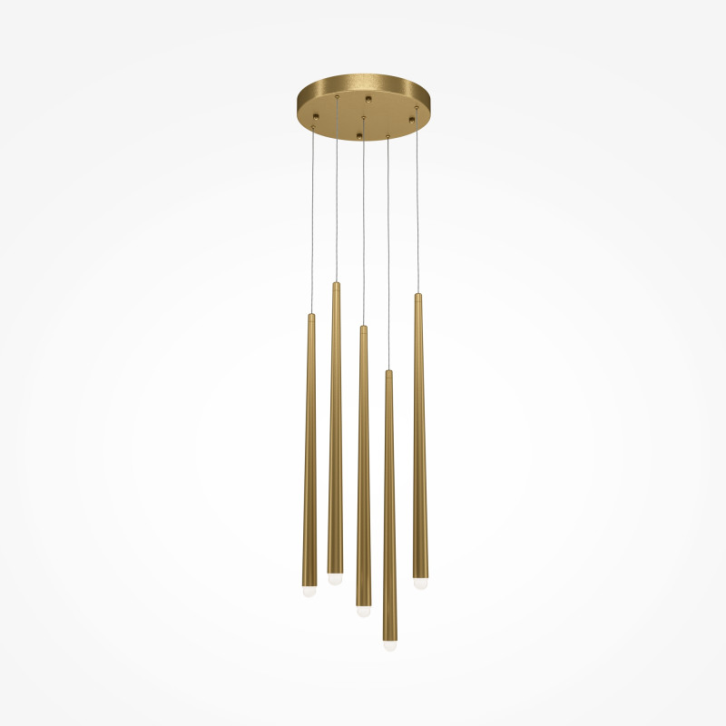 Подвесной светильник 32*32*369,3 см, LED, 31W, 2600К-3500К, Maytoni cascade MOD132PL-L30BSK латунный