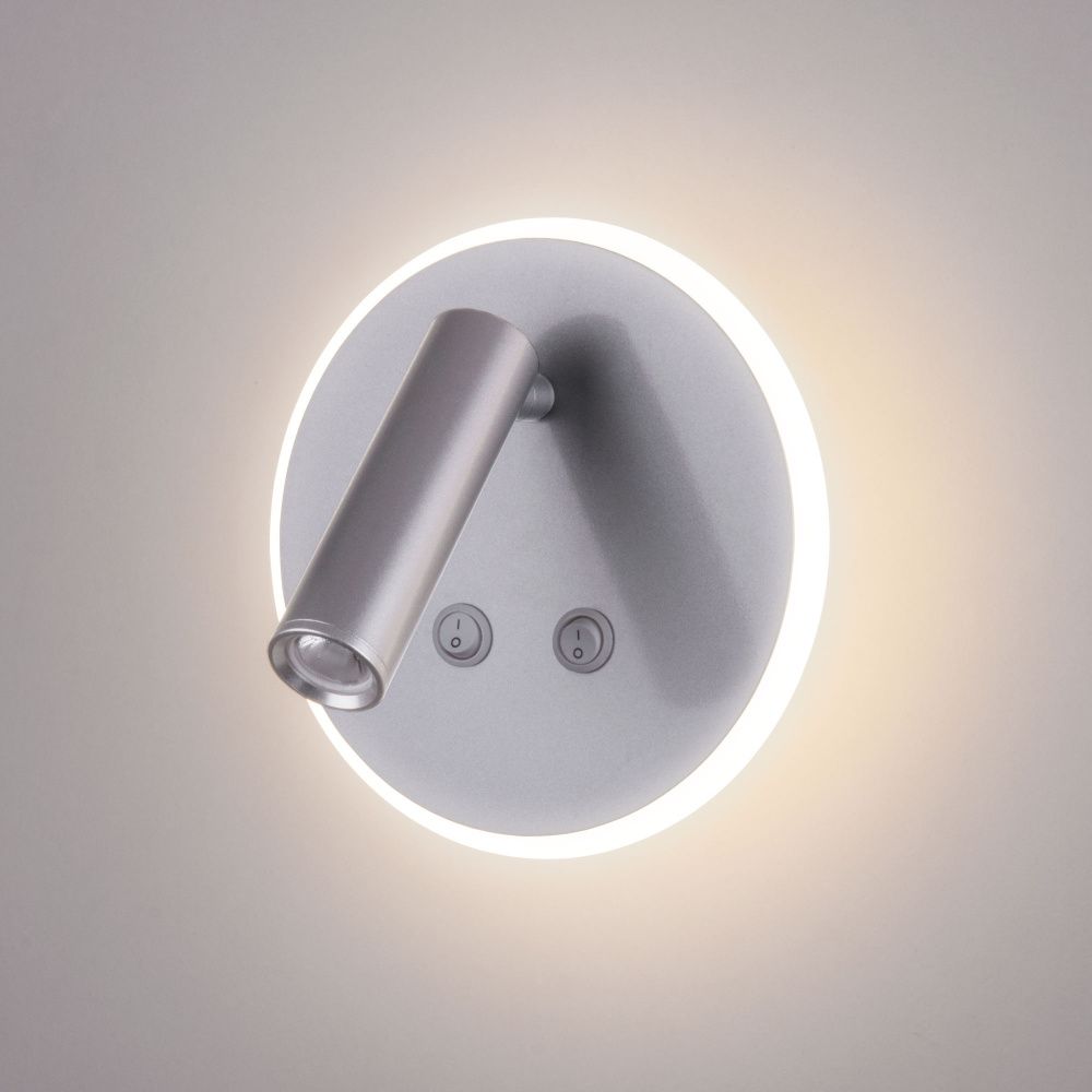 Настенный светодиодный светильник Elektrostandard Tera MRL LED 1014, серебро, 4690389136559